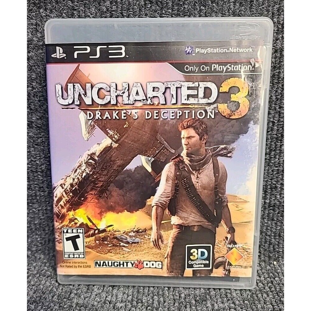 PS3 Uncharted 3: Drake's Deception  (Sony PlayStation 3, 2011) No Manual Tested